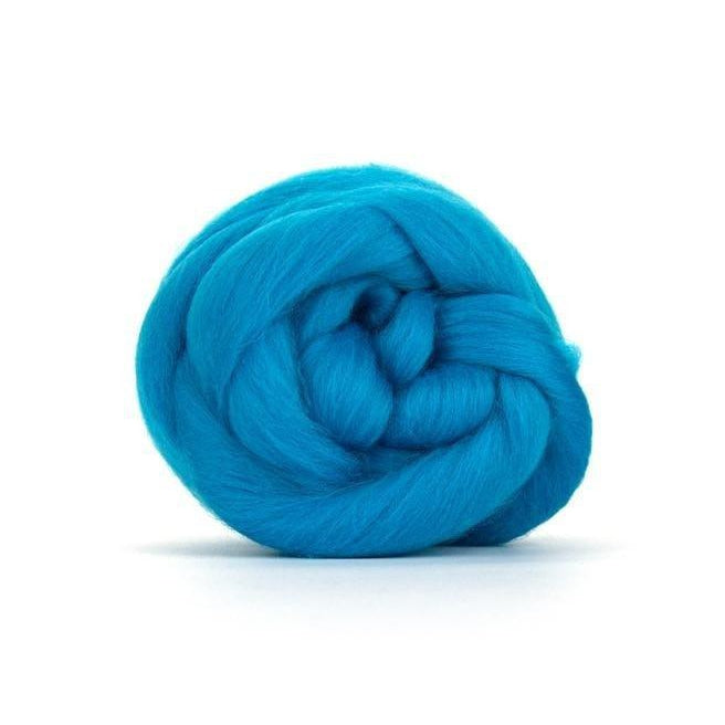 Paradise Fibers Solid Colored Merino Wool Top - Turquoise-Fiber-4oz-