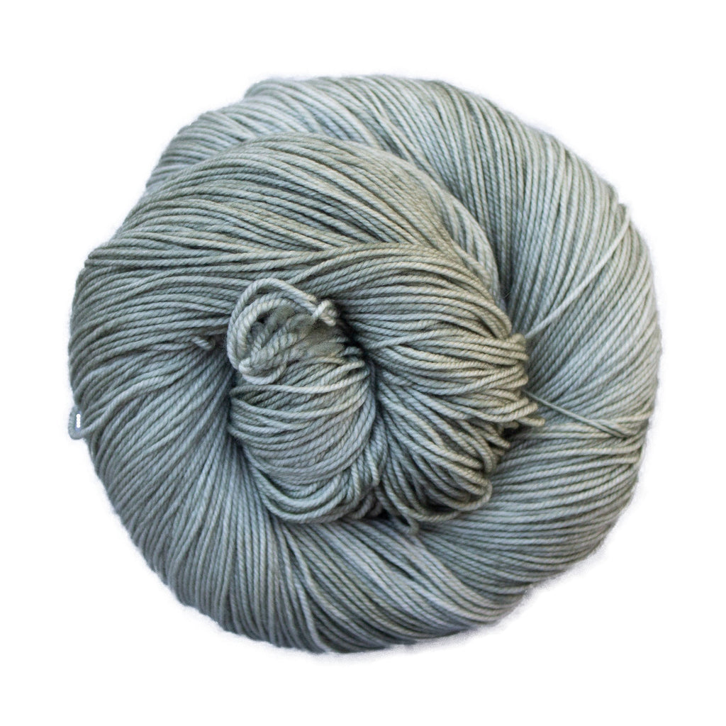 Malabrigo Sock Yarn in Jasmine - a variegated blue-grey colorway