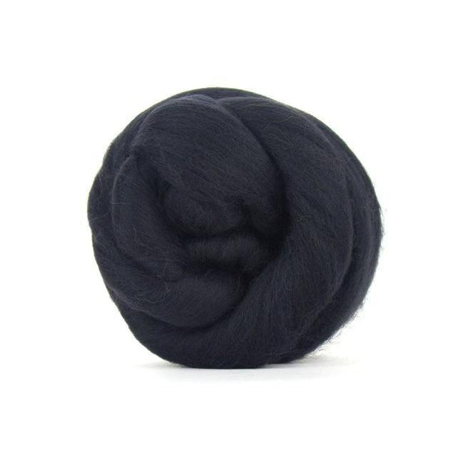Paradise Fibers Solid Colored Merino Wool Top - Charcoal-Fiber-4oz-