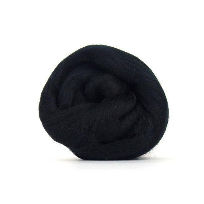 Paradise Fibers Solid Colored Merino Wool Top - Raven-Fiber-4oz-
