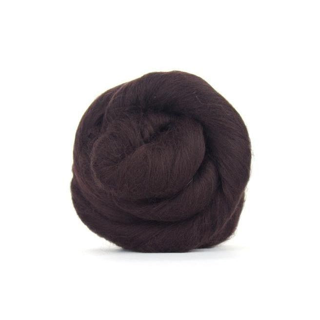 Paradise Fibers Solid Colored Merino Wool Top - Mocha-Fiber-4oz-