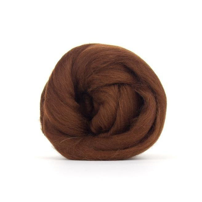 Paradise Fibers Solid Colored Merino Wool Top - Hazelnut-Fiber-4oz-