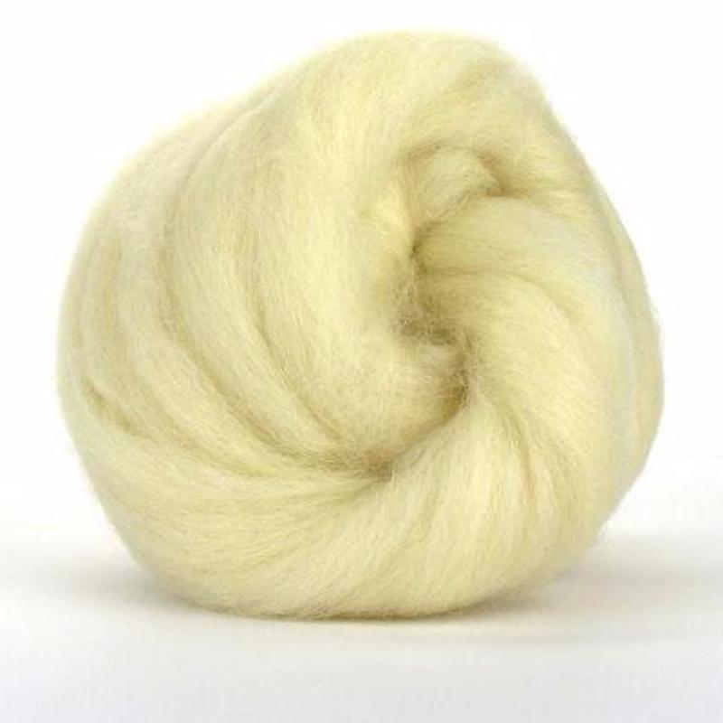 Paradise Fibers Blue Faced Leicester Roving-Fiber-4oz-White-