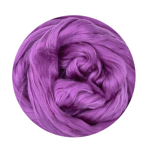 Color Budapest Purple. A medium shade of purple dyed mulberry silk top.