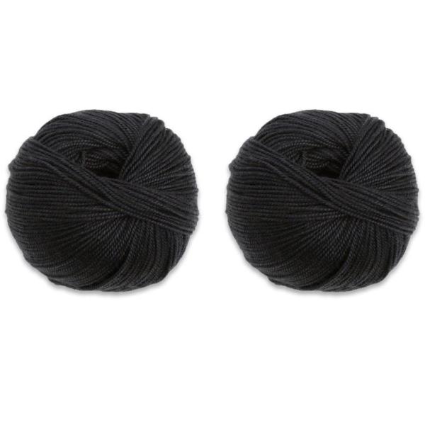 Cuzco Cashmere Cabled Hat & Fingerless Mitts Kit-Kits-Black-