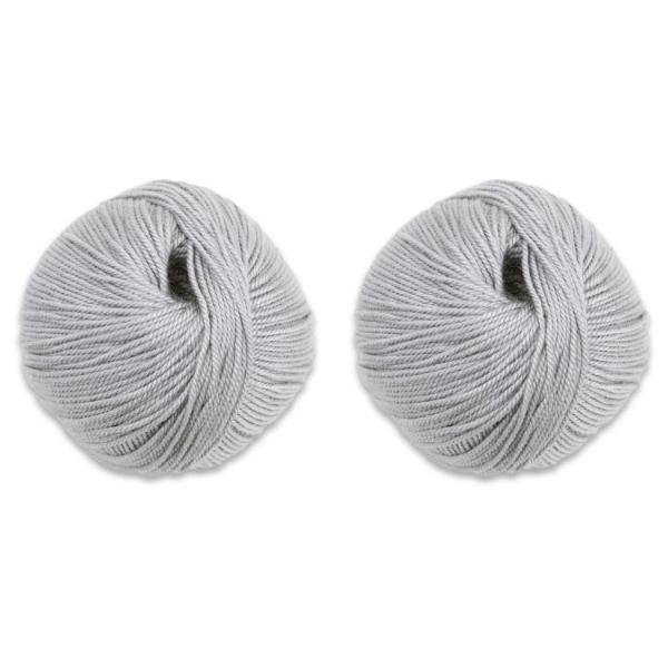 Cuzco Cashmere Cabled Hat & Fingerless Mitts Kit-Kits-Grey-