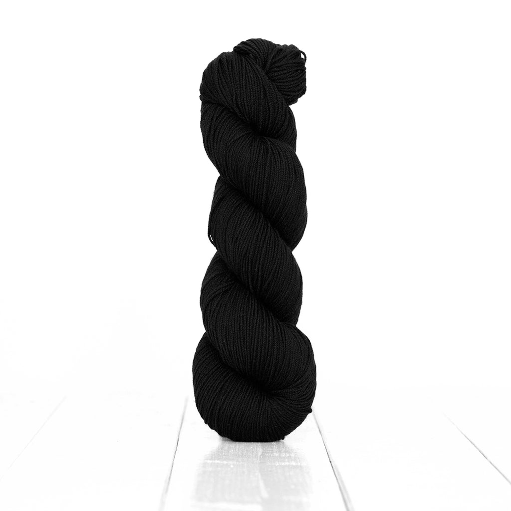  Color Thuja, hand-dyed skein of yarn, black color produced from natural thuja.