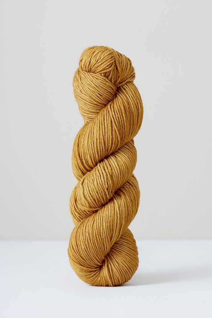 Color Acorn, hand-dyed skein of yarn, in a warm tan color naturally dyed with Acorn.