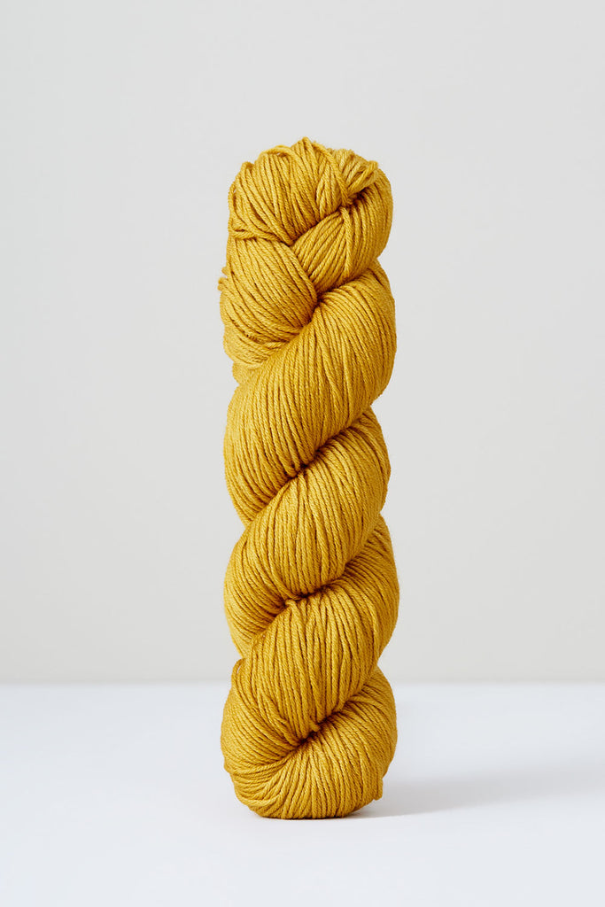 Color Buckthorn, hand-dyed skein of yarn, in a warm yellow color naturally dyed with Buckthorn.