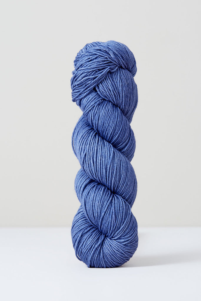Color CPC, hand-dyed skein of yarn, in a colonial blue color naturally dyed with CPC.
