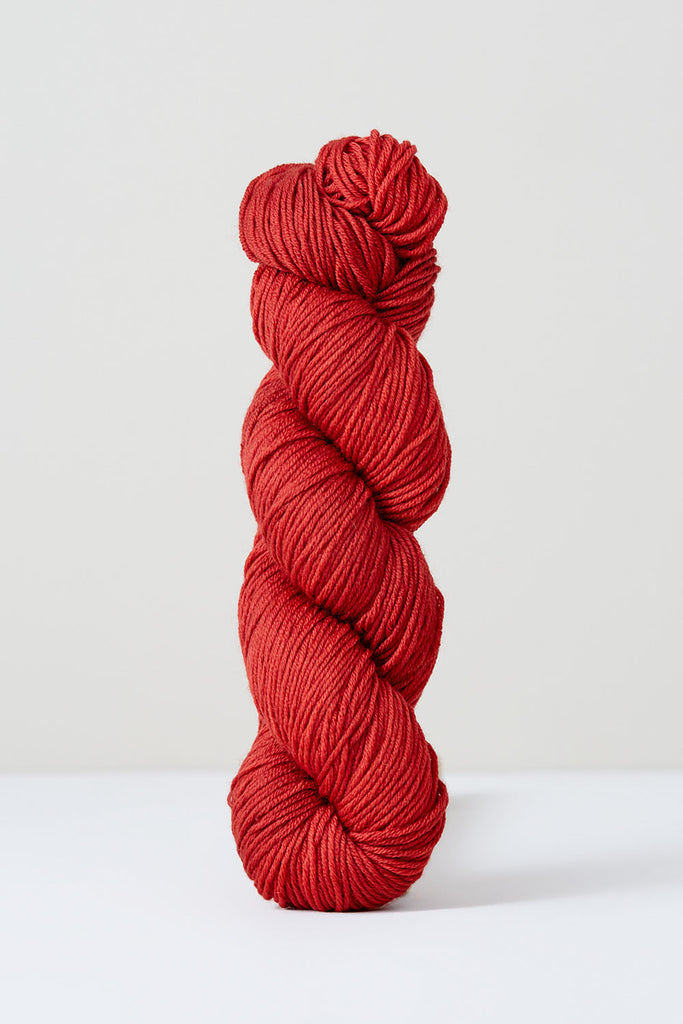 Color Rubia, hand-dyed skein of yarn, in a rustic red naturally dyed with rubia.