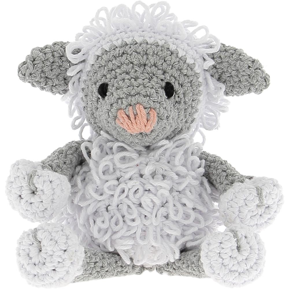 Lamb Lewy, a cute crochet amigurumi lamb.