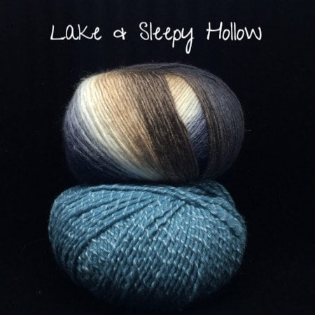 Louisa Harding Liesl Fairisle Cowl Kit with Printed Pattern-Kits-Lake & Sleepy Hollow-