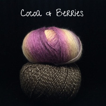 Louisa Harding Liesl Fairisle Cowl Kit with Digital Pattern-Kits-Cocoa & Berries-