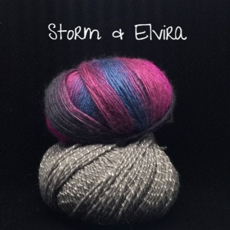 Louisa Harding Liesl Fairisle Cowl Kit with Digital Pattern-Kits-Storm & Elvira-
