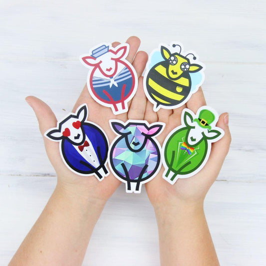 Paradise Fibers Sheep Stickers-Stickers-Ewenice-