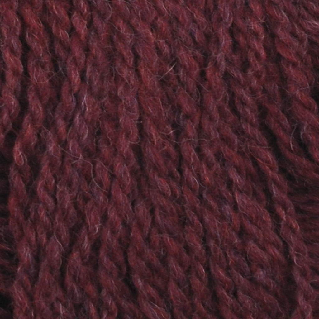 Color: berry 007. A maroon colored variant of Jody Long Andeamo Lite Yarn