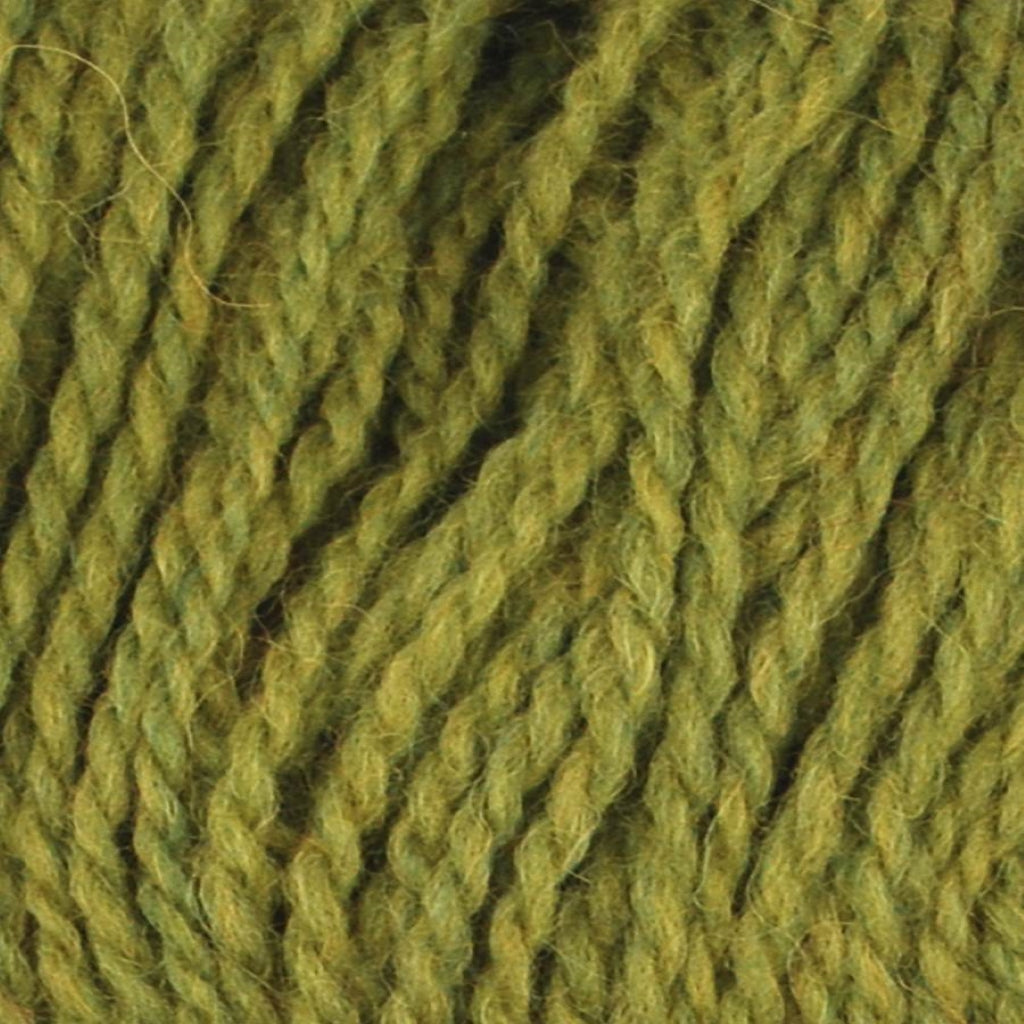 Color: Olive 011. An olive green colored variant of Jody Long Andeamo Lite Yarn