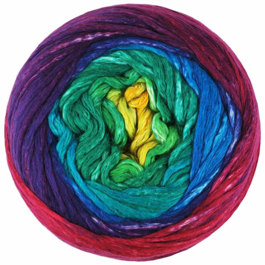 Rainbow Soft Yarn 100% Wool Gradient Multi Color Yarn for Crocheting K