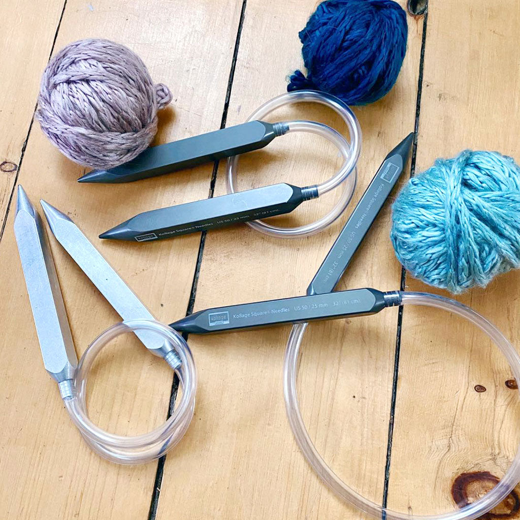 Kollage Yarns Square Circular 9 inch (23cm) Knitting Needle Firm