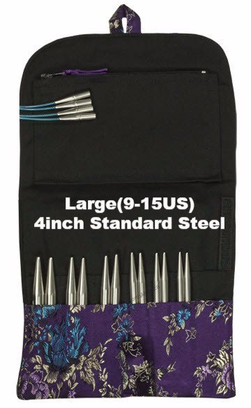 HiyaHiya Standard Interchangeable Knitting Needle Sets-Interchangeable Needle Set-Large (9-15US)-4 inch-
