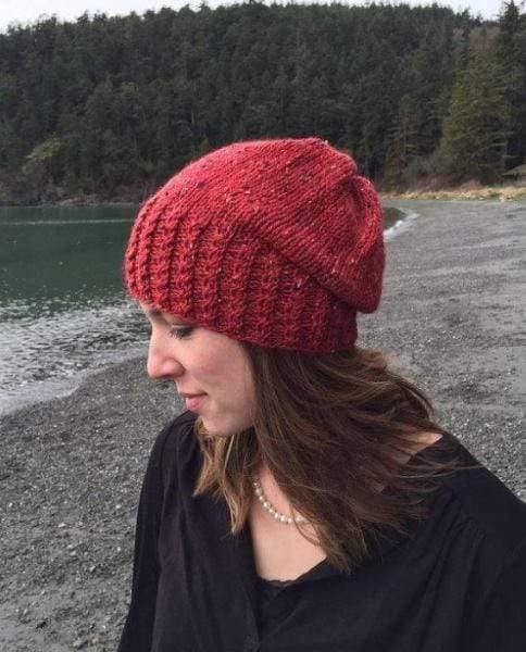 Twist and Slouch Hat Kit featuring Plymouth Homestead Tweed Yarn-Kits-Med Grey-