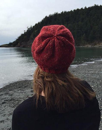 Twist and Slouch Hat Kit featuring Plymouth Homestead Tweed Yarn-Kits-Med Grey-