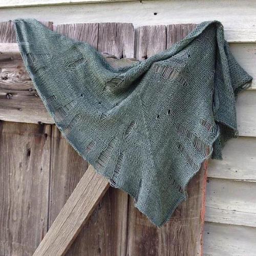 Tattered Shawl Pattern by Sachiko Burgin-Patterns-