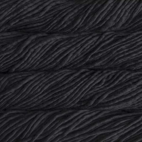 Color: Black 195. A black variant of Malabrigo Rasta yarn. 