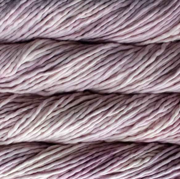 Color: Valentina 689. A very light pink variegated variant of Malabrigo Rasta yarn. 