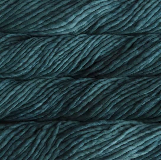 Color: Teal Feather 412. A dark teal variegated variant of Malabrigo Rasta yarn. 