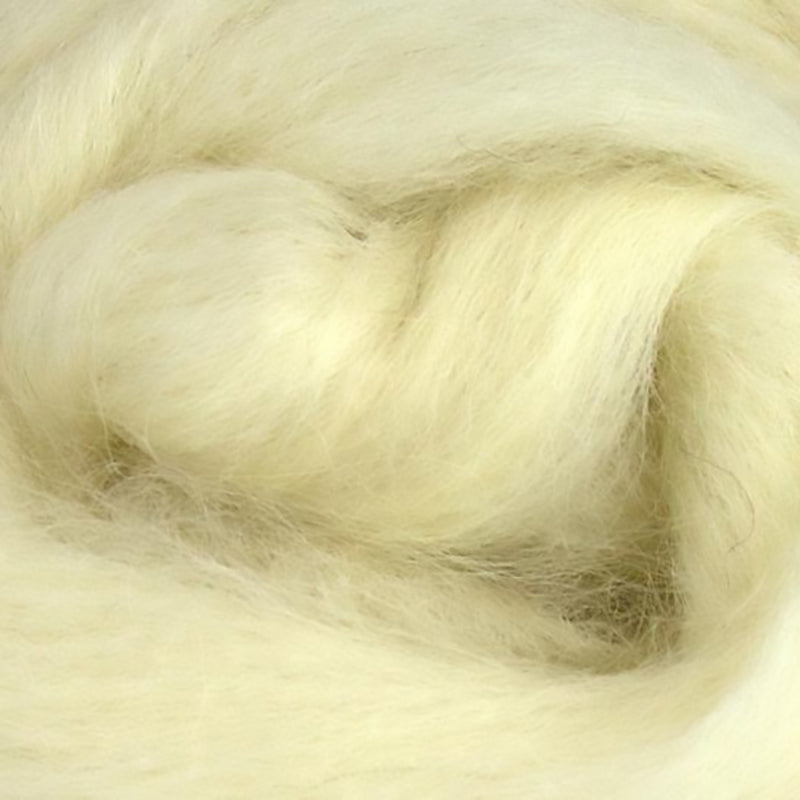 Paradise Fibers White Masham Wool-Fiber-4 oz-