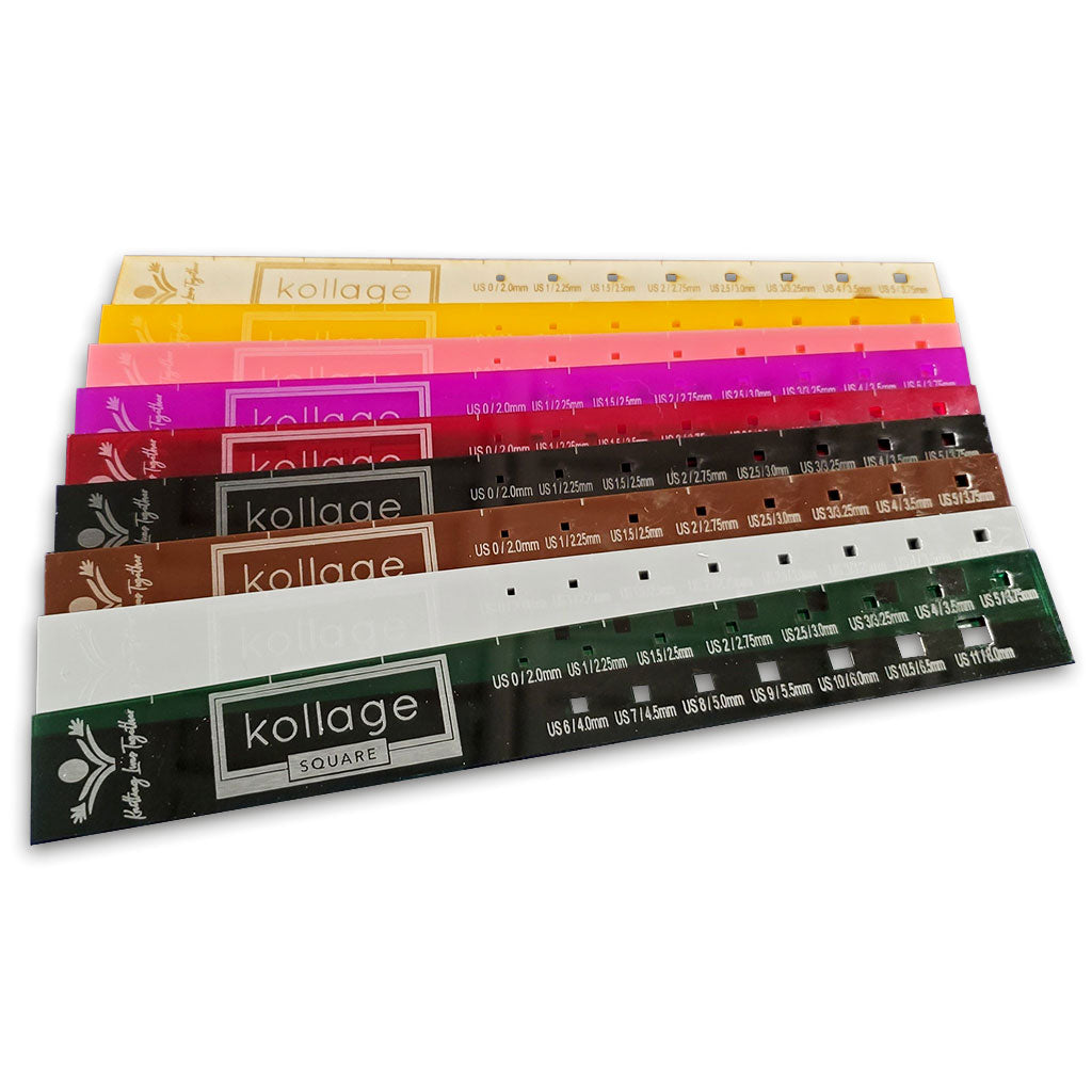 Kollage Square Gauge Rulers in an array of colors.