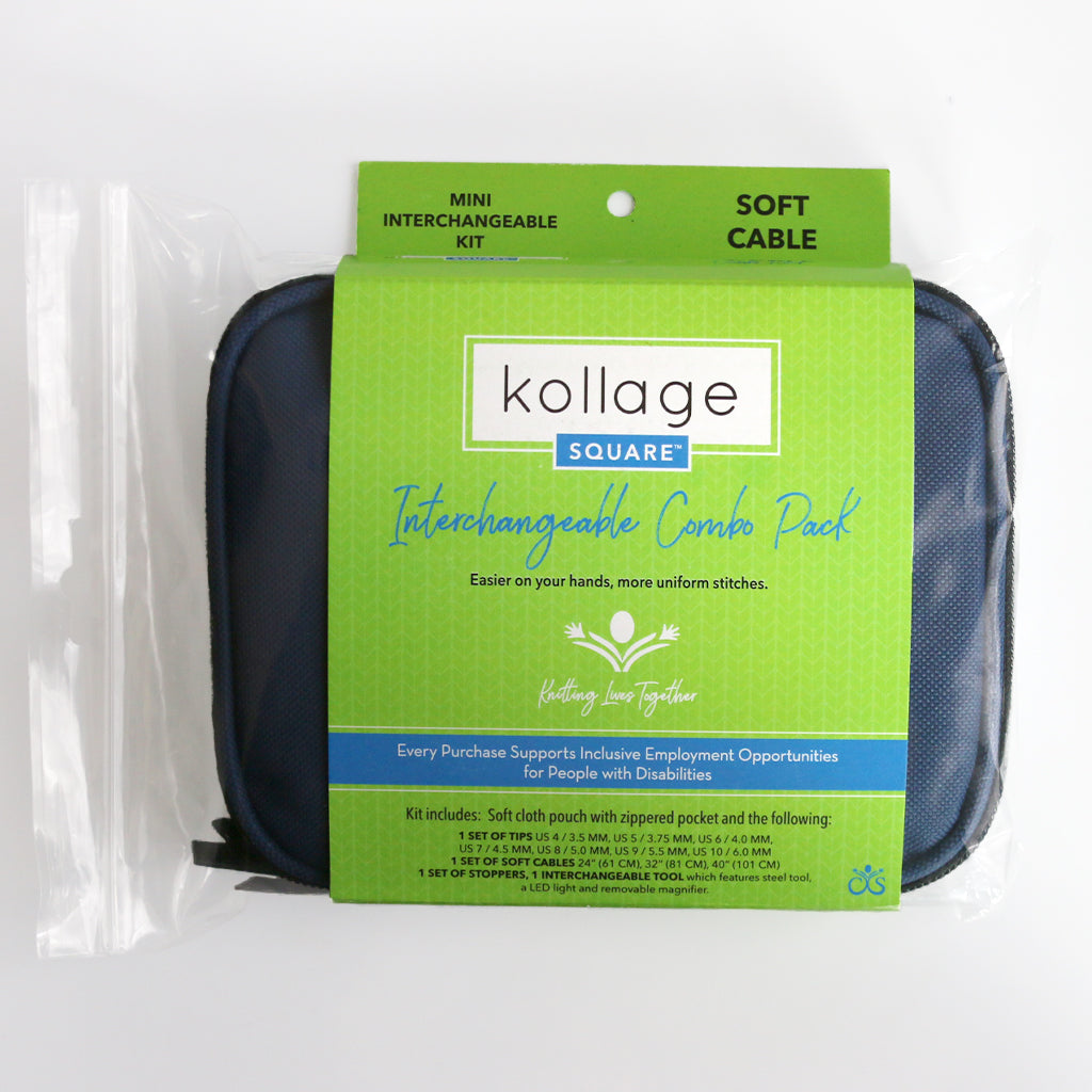 A Mini Interchangable Kollage Square Interchangeable Combo Pack with soft cables.