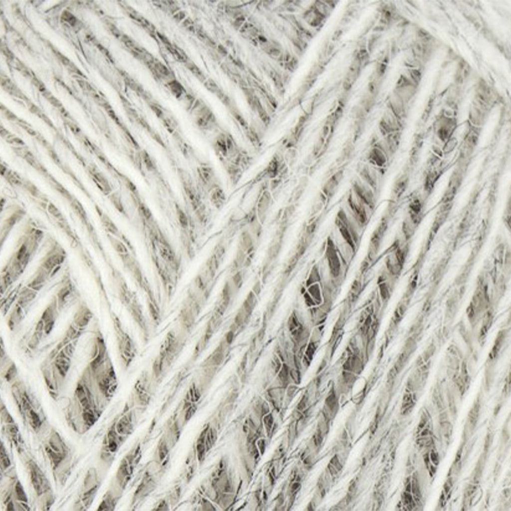 Ash 1026, a very light grey skein of Lopi's Einband Icelandic wool lace yarn.