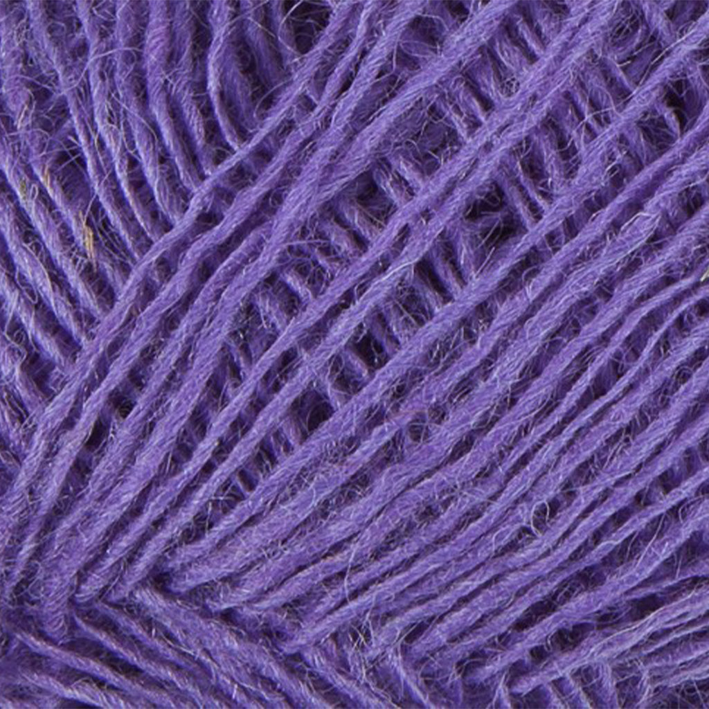 Purple 9044, a violet skein of Lopi's Einband Icelandic wool lace yarn.