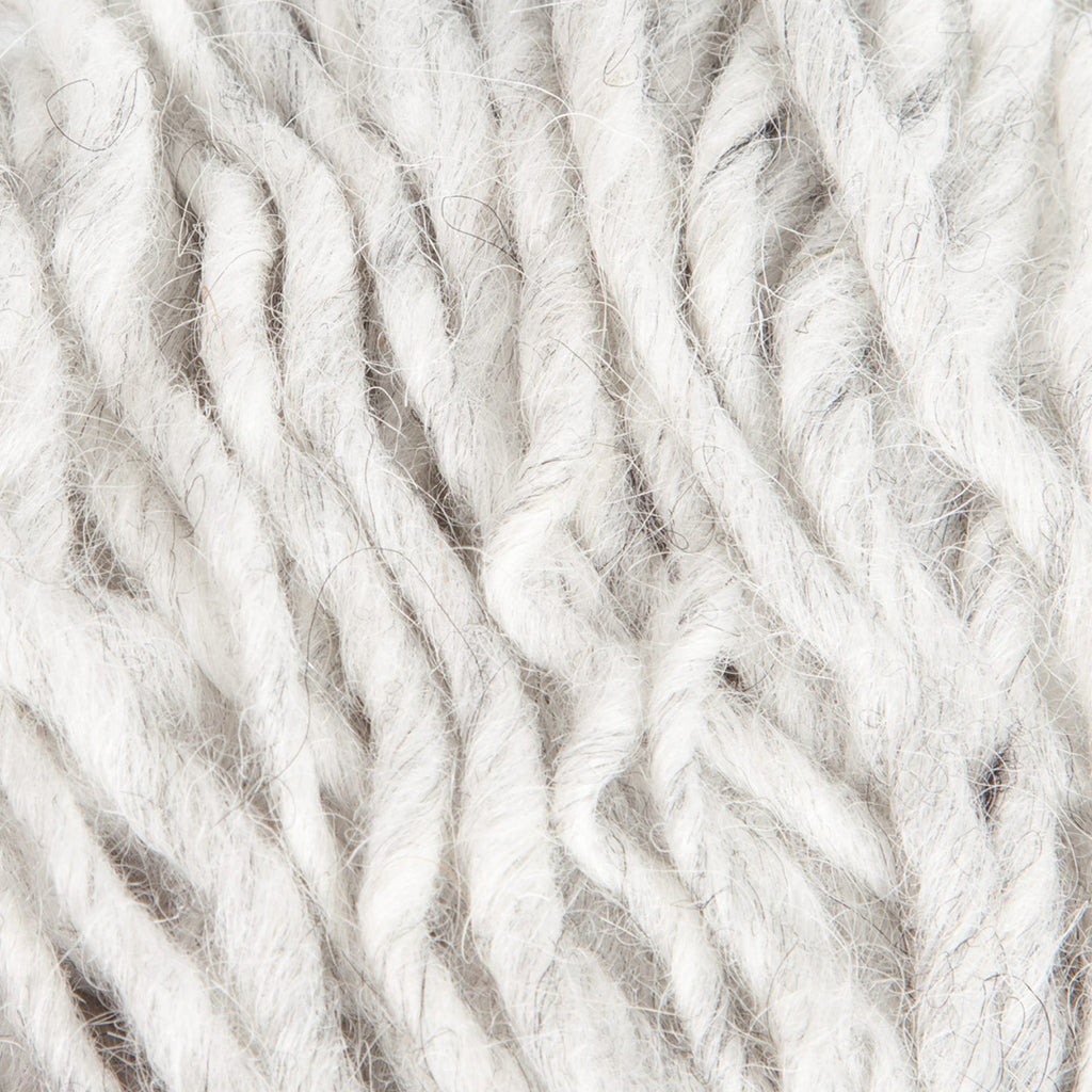 A hank of Lopi's Super Bulky wool yarn Jöklalopi in the color Ash 0054.