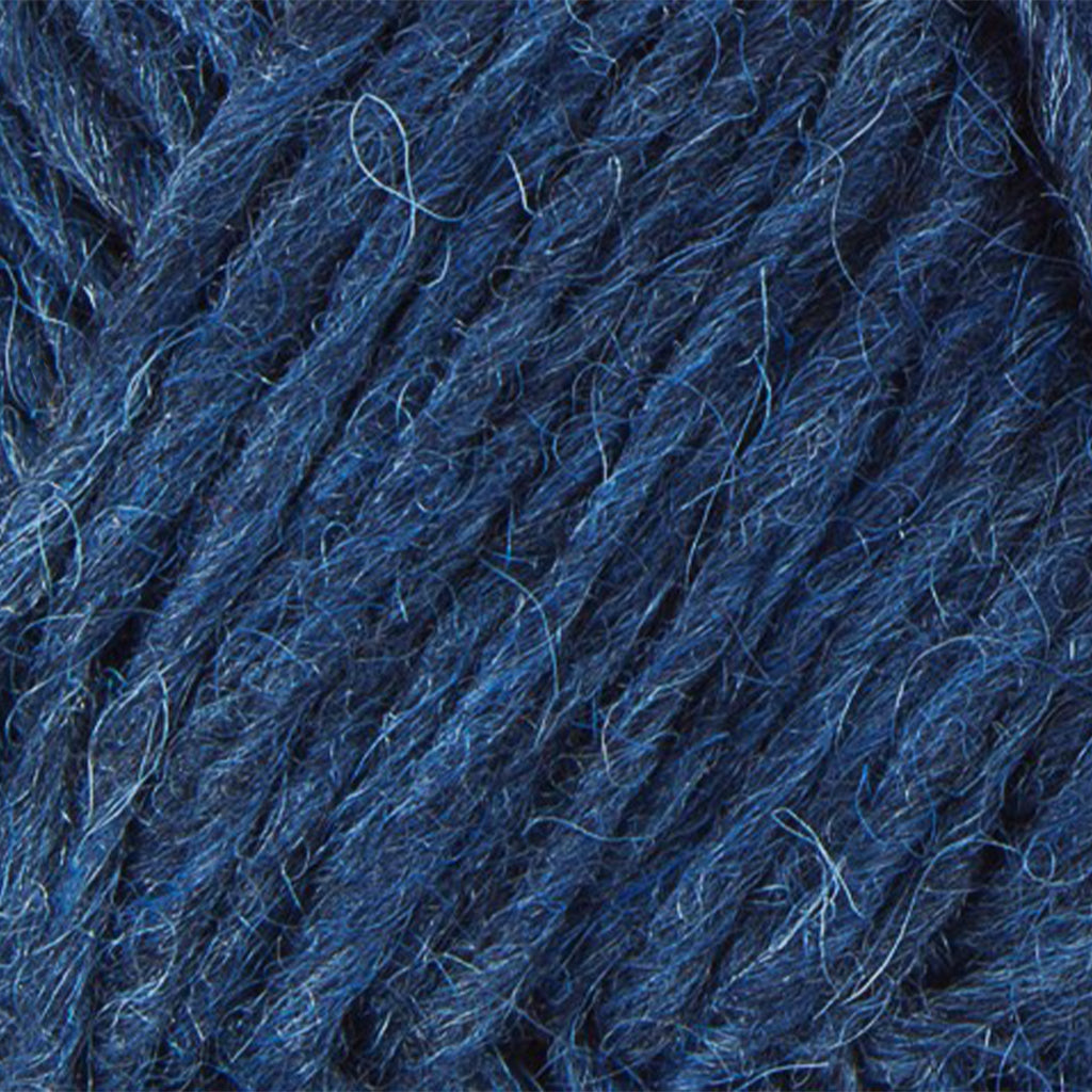 Lapis Blue 1403, a rich vibrant blue skein of Léttlopi Icelandic wool yarn.
