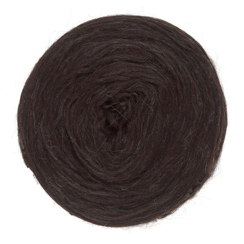 Black Sheep 1033, a natural heathered black roll of Lopi's Plotulopi.
