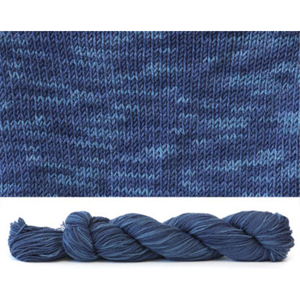 CoBaSi fingering in the color Raffi Tonal 951, a navy blue colorway with tonal color variation.