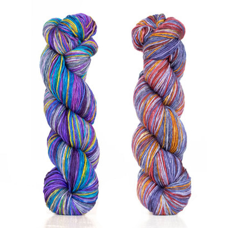 Birds in Flight, Uneek Fingering 3003 & 3017, a color combo inspired by blue skies & colorful birds.