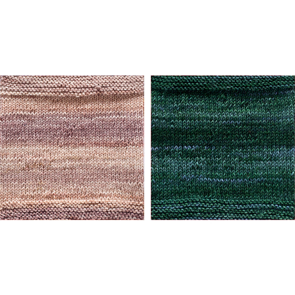 Colors 3062 and 3065, a warm toanl tan and a tonal forest green.