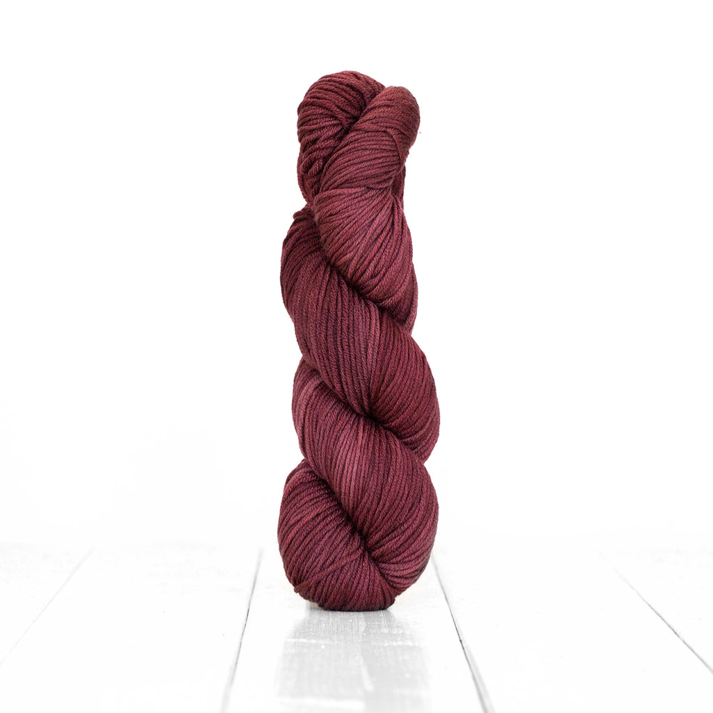 Color Black Grape, hand-dyed skein of yarn, maroon color produced from natural Grapes.