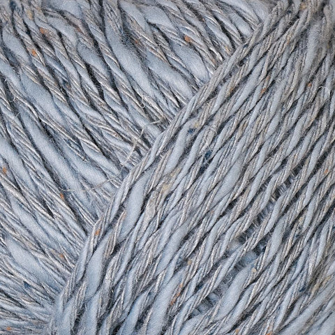 Berroco Meraki in Cherish - a soft blue tweed colorway