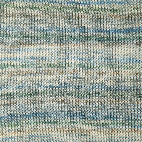 Berroco Spree in Juniper - a variegated white, blue, green and yellow colorway