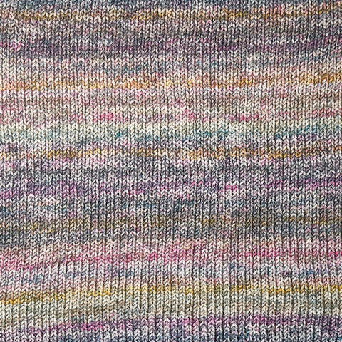 Berroco Spree in Meadow - a variegated pink, purple, yellow, green and white colorway