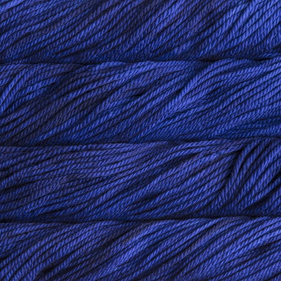 Malabrigo Chunky Yarn in Azul Bolita - a vibrant blue colorway