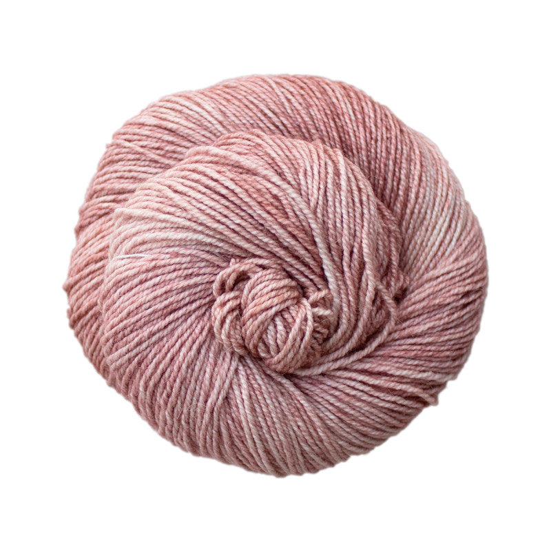 Malabrigo Dos Tierras DK Yarn in Neverland 341-  a variegated pink and white colorway