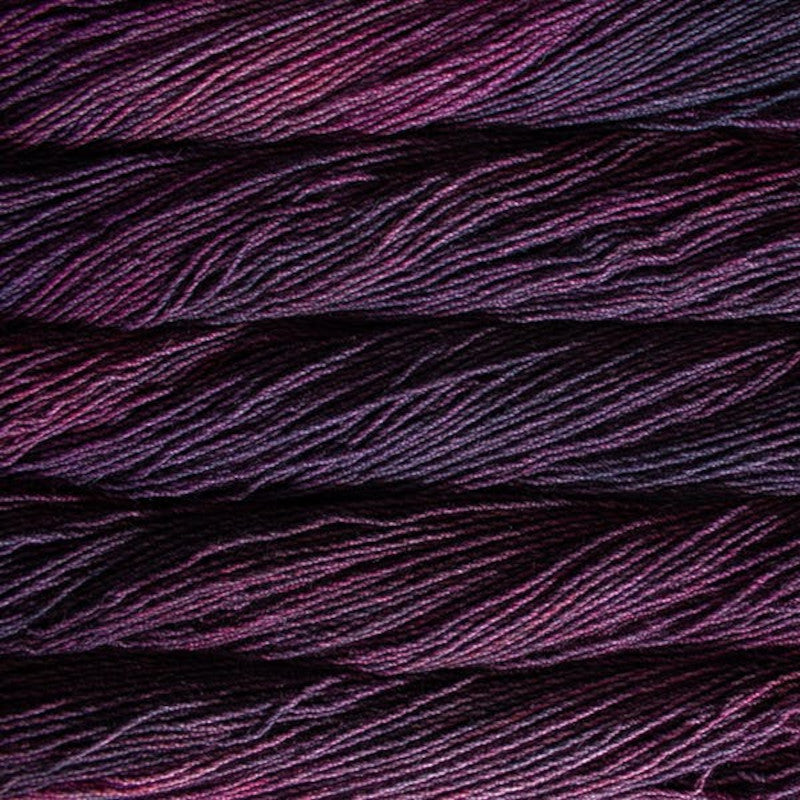 Malabrigo Dos Tierras DK Yarn in Purpuras - a tonal purple colorway