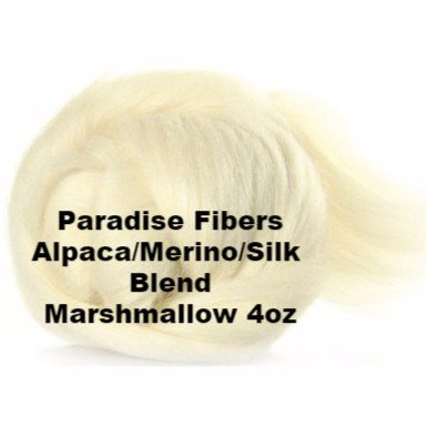 Paradise Fibers Alpaca/Merino/Silk Blend - Marshmallow-Fiber-4oz-